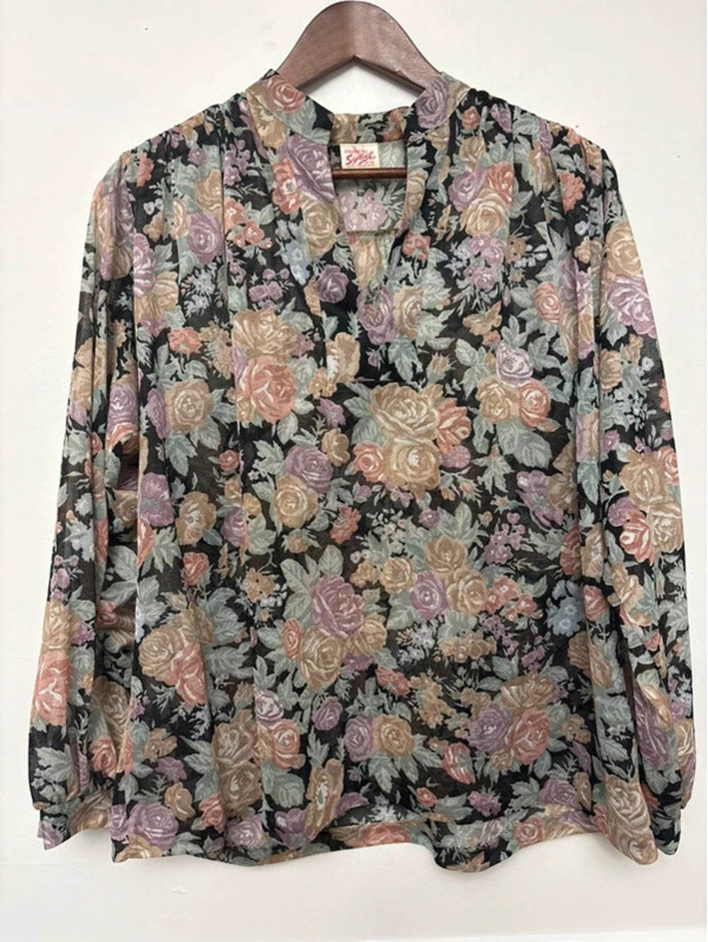 Vintage Styled by Sybil Floral Blouse Size 13/14 Cottagecore Romantic